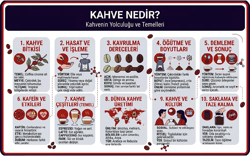 Kahve Nedir? Çekirdekten Fincana Kadar Temel Bilgiler